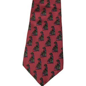 LIBERTY OF LONDON VINTAGE 100% Silk Tie Rare Court Motif Print USA Made Necktie